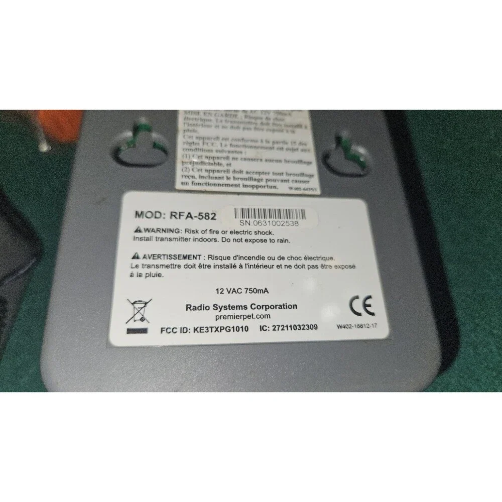 2 Premier Pet In Ground Dogs Fence Transmitter System Collar Outdoor Yard RFA852